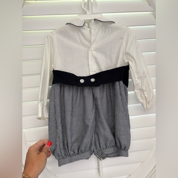 Vintage Rici navy and White collared 24 mo outfit with corduroy Vest - Picture 8 of 10